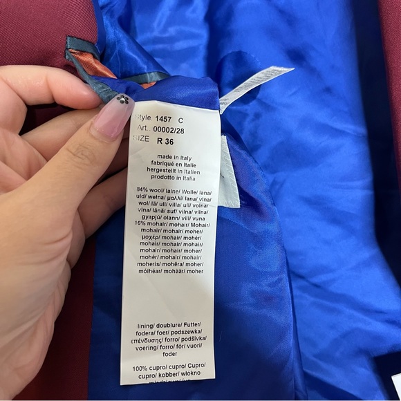 Paul Smith Mens soho fit wool mohair burgundy red blazer suit jacket - Picture 6 of 7